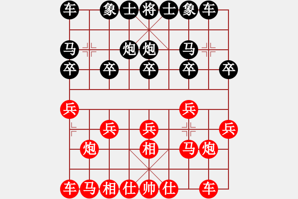 象棋棋譜圖片：無爭(3段)-和-無錫一刀(5段) - 步數(shù)：10 