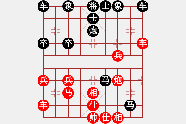 象棋棋譜圖片：2023.6.13.3先負(fù)屈頭七路馬過(guò)河車(chē)對(duì)平炮兌車(chē) - 步數(shù)：40 