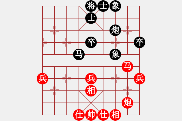 象棋棋谱图片：黑龙江省社会体育指导与棋牌运动管理中心 聂铁文 和 深圳市群众体育促进中心 刘明 - 步数：49 