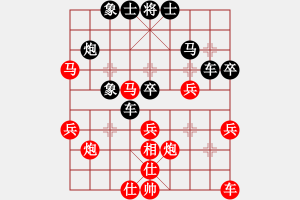 象棋棋譜圖片：三國人物中(3級(jí))-負(fù)-阿狗倆(2級(jí)) - 步數(shù)：40 