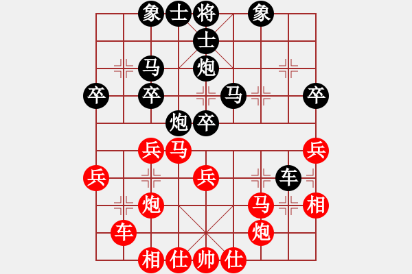 象棋棋譜圖片：3312局 D00-順炮緩開(kāi)車局-旋風(fēng)九專雙核 紅先勝 小蟲引擎25層 - 步數(shù)：40 