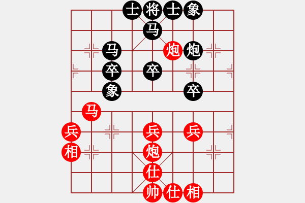 象棋棋譜圖片：騎馬觀花(8段)-和-名劍之家(3段) - 步數(shù)：40 