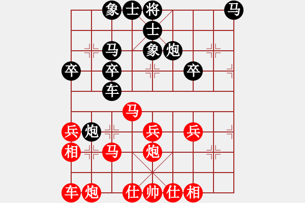 象棋棋譜圖片：2006年第三屆梁山賽第九輪：俠仁龍淵劍(6級)-和-逍遙之關羽(7級) - 步數(shù)：30 