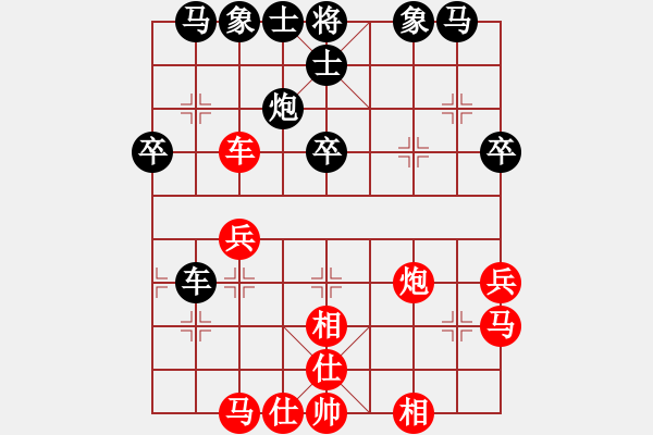 象棋棋譜圖片：雄鷹不如雞(9段)-和-中期趨勢(9段) - 步數(shù)：40 