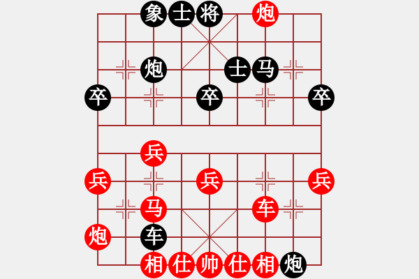 象棋棋譜圖片：十歲小棋迷(8級(jí))-負(fù)-魔鬼之吻(6段) - 步數(shù)：40 