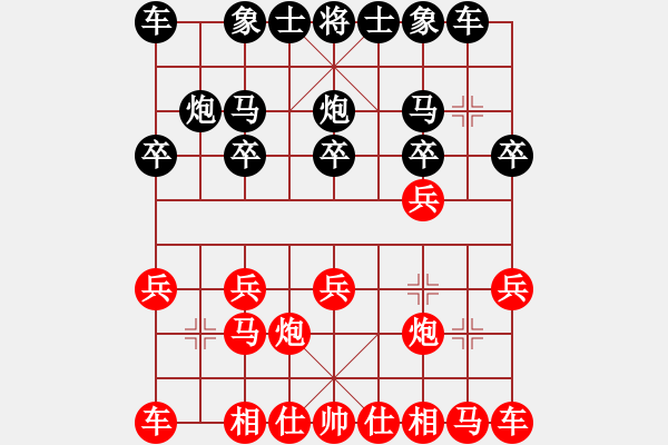 象棋棋譜圖片：10062局 A50-仕角炮局-旋九專雙核-業(yè)余 紅先勝 小蟲引擎24層 - 步數(shù)：10 