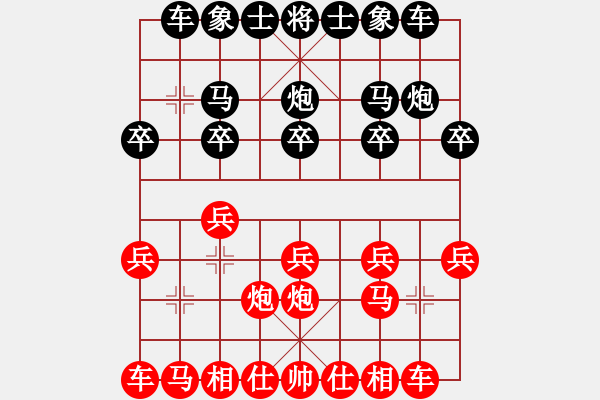 象棋棋谱图片：3--3---王启军 胜 张建华---车1平2 马八进七 - 步数：10 