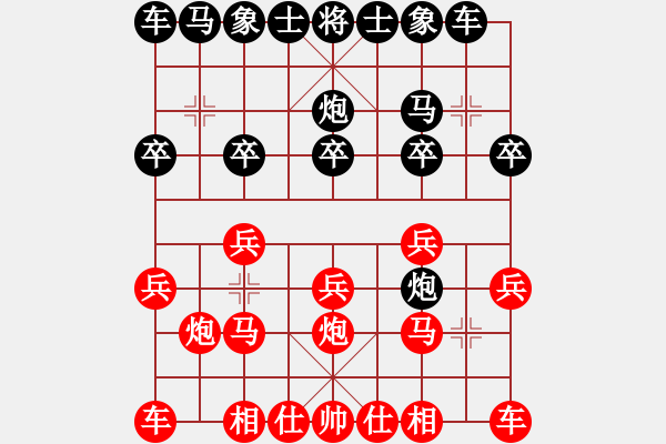 象棋棋譜圖片：2021.3.6.10微樂先勝半途列炮 - 步數(shù)：10 