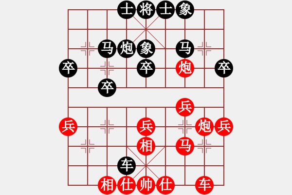 象棋棋譜圖片：華山論劍2011-11-21對(duì)局 炮打二狼關(guān)(無(wú)極)-勝-榮樂(lè)裝飾(無(wú)極) - 步數(shù)：30 