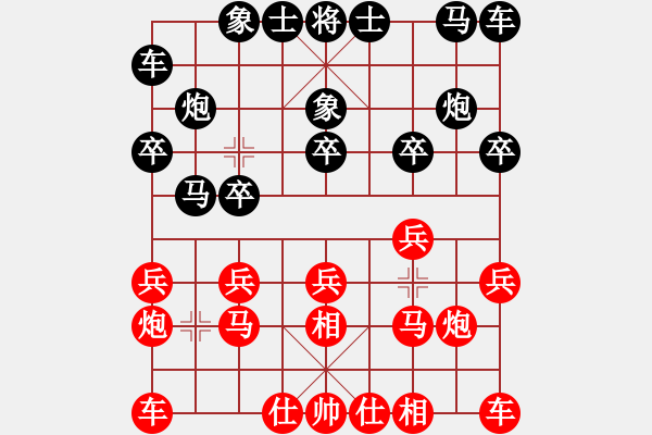 象棋棋谱图片：新昌棋手(2级)-负-tcjs(4r) - 步数：10 