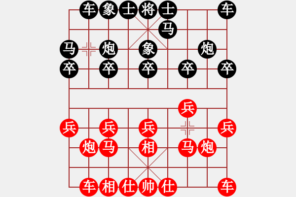 象棋棋谱图片：张俊杰 先胜 侯文博 - 步数：10 