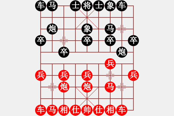 象棋棋譜圖片：行者必達(dá)[紅] -VS- 流星[黑] - 步數(shù)：10 