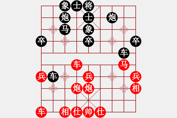 象棋棋譜圖片：中炮巡河車炮八平六對(duì)屏風(fēng)馬進(jìn)3卒6 - 步數(shù)：36 