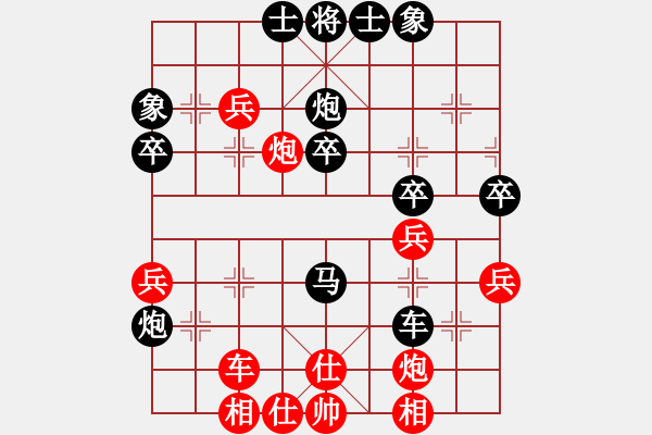 象棋棋譜圖片：小小卒(1段)-負(fù)-盛棋(1段) - 步數(shù)：40 