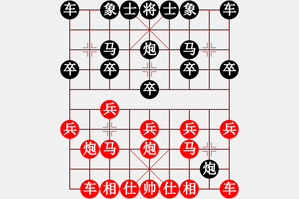 象棋棋譜圖片：2021.2.21.2JJ象棋評測先勝仙人指路對右中炮 - 步數(shù)：10 