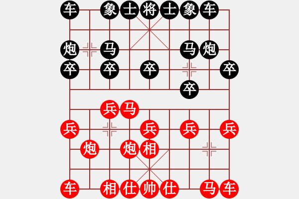 象棋棋谱图片：时凤兰 先和 伍霞 - 步数：10 