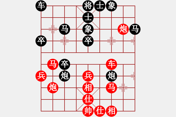 象棋棋譜圖片：名人隊 周昌明 和 巴南隊 許文章 - 步數(shù)：40 