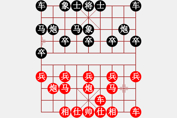 象棋棋譜圖片：中炮對(duì)拐腳馬(紅勝） - 步數(shù)：10 