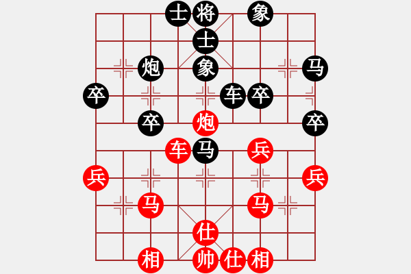 象棋棋譜圖片：429局 B00- 中炮局-BugChess Plus 19-07-08 x64(18層) (先和 - 步數(shù)：40 