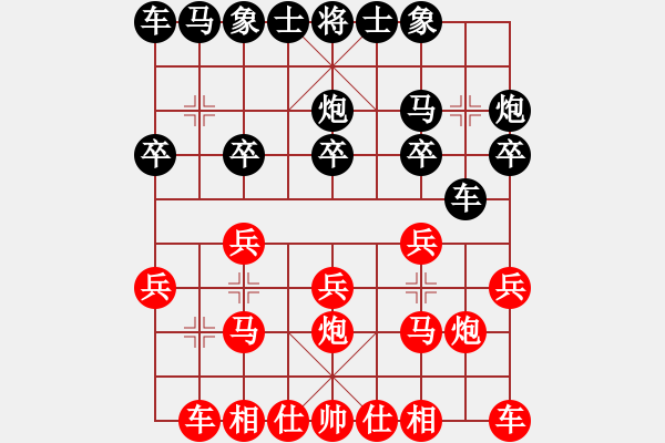 象棋棋譜圖片：170局 B01- 中炮對(duì)進(jìn)右馬-趙云(1800) 先負(fù) 小蟲(chóng)引擎23層(1853) - 步數(shù)：10 