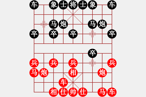 象棋棋譜圖片：2018.10.5.3云庫(kù)后勝飛相局對(duì)士角炮 - 步數(shù)：10 