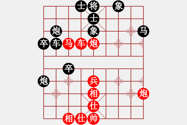 象棋棋谱图片：张灵甫(3段)-胜-中炮中炮中(6段) - 步数：60 