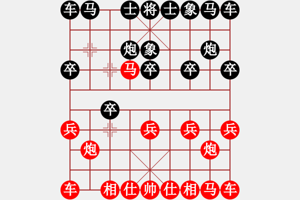 象棋棋譜圖片：仙人指路（黑勝） - 步數(shù)：10 