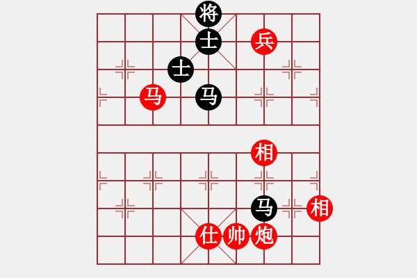 象棋棋譜圖片：第4節(jié) 馬炮兵類共 （8局）第3局馬炮兵單缺相例勝雙馬雙士 - 步數(shù)：0 