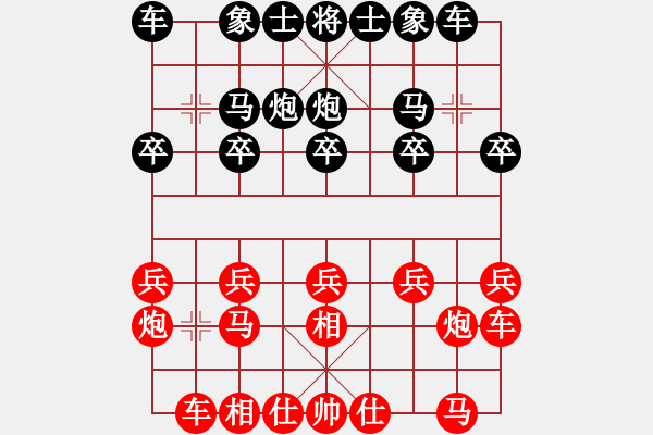 象棋棋譜圖片：358局 A27- 飛相對(duì)左中炮-魯肅(2000) 先負(fù) 小蟲引擎23層(2590) - 步數(shù)：10 