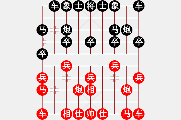 象棋棋譜圖片：仙人指路（業(yè)四升業(yè)五評測對局）我先勝 - 步數(shù)：10 