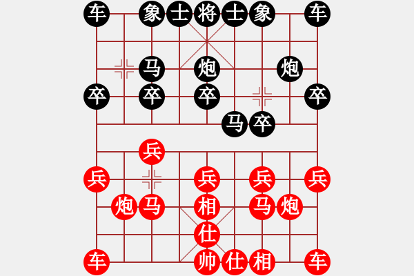 象棋棋谱图片：尚威       先和 陈寒峰     - 步数：10 