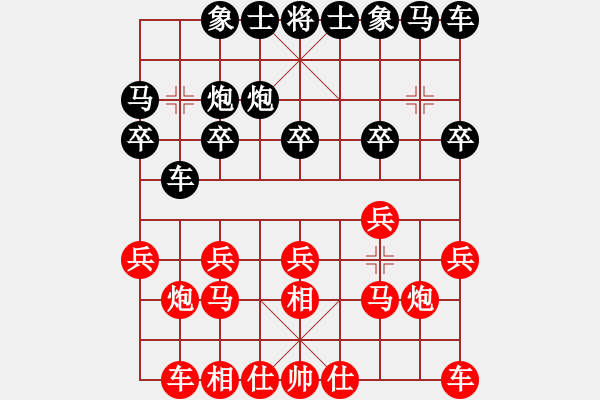 象棋棋譜圖片：yxqyxqyxq(5r)-和-華山行行(5r) - 步數(shù)：10 