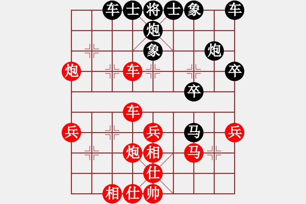 象棋棋譜圖片：高州順炮王[紅] -VS- sariindia368[黑] - 步數(shù)：40 