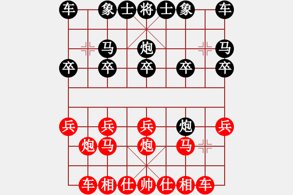 象棋棋譜圖片：電腦分析 對列炮左側封鎖怎么進攻 - 步數(shù)：10 