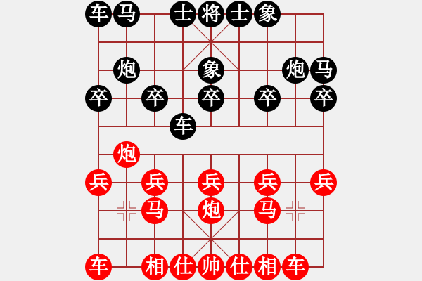 象棋棋譜圖片：pcpcpc(3段)-勝-弈學(2段) - 步數(shù)：10 