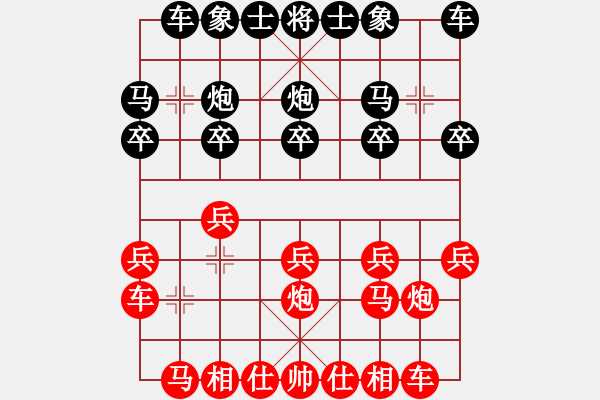 象棋棋譜圖片：11353局 E10-仙人指路對(duì)卒底炮-小蟲引擎24層 紅先和 旋九專雙核-傻瓜 - 步數(shù)：10 