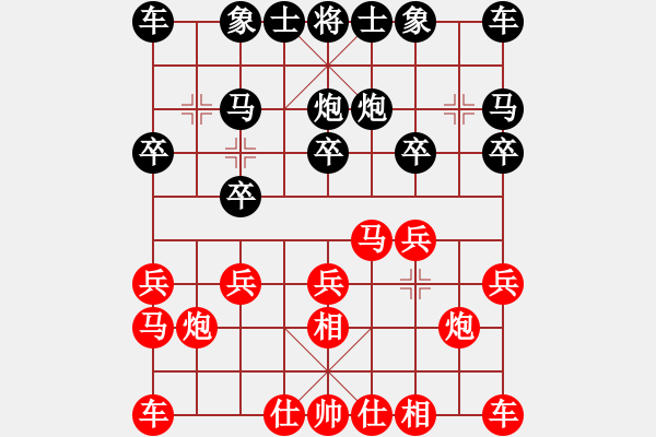 象棋棋谱图片：智者[2290243792] -VS- 横才俊儒[292832991] - 步数：10 
