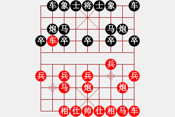 象棋棋譜圖片：幽谷[紅] -VS- 【中象】朱家旺[黑] - 步數(shù)：10 