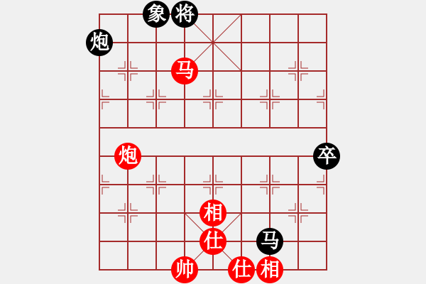 象棋棋譜圖片：照妖鏡(1段)-勝-duiyi(2段)五六炮左正馬對(duì)反宮馬 黑右直車邊炮進(jìn)７卒 - 步數(shù)：90 