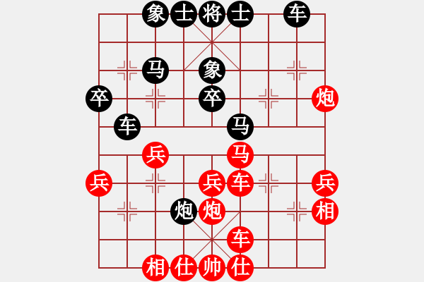 象棋棋譜圖片：中炮直車(chē)七路馬對(duì)屏風(fēng)馬雙炮過(guò)河(補(bǔ)中仕對(duì)飛右象)(3) - 步數(shù)：41 