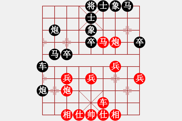 象棋棋譜圖片：天上棋緣(風(fēng)魔)-勝-哈師大(電神) - 步數(shù)：30 