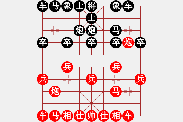 象棋棋谱图片：腾讯 QQ 象棋对局(1) - 步数：10 