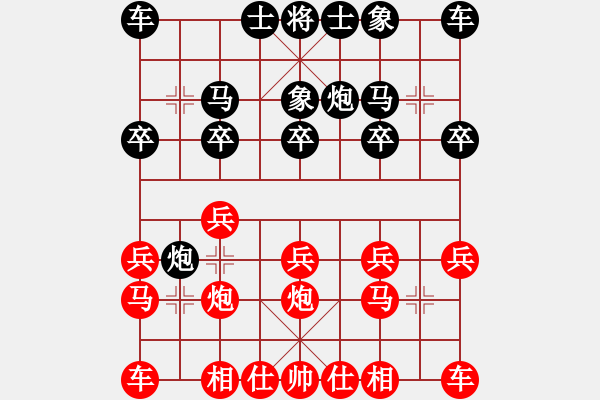 象棋棋谱图片：杨惠雯 先和 陈雍妮 - 步数：10 