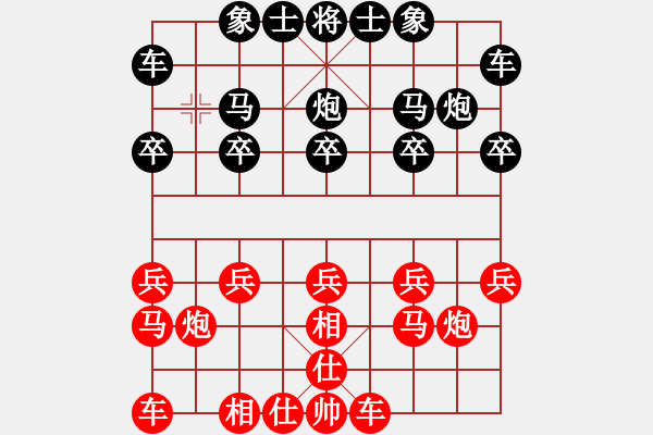 象棋棋譜圖片：讓先中炮夾馬對單提馬好開局最后大意失荊州 - 步數(shù)：10 