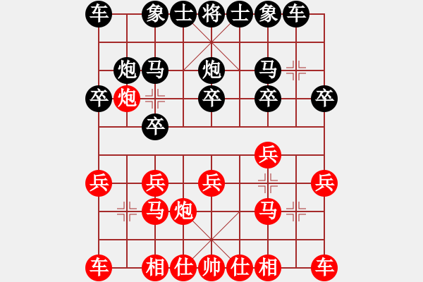 象棋棋谱图片：孔广锡先和象棋巫师(大师級) - 步数：10 