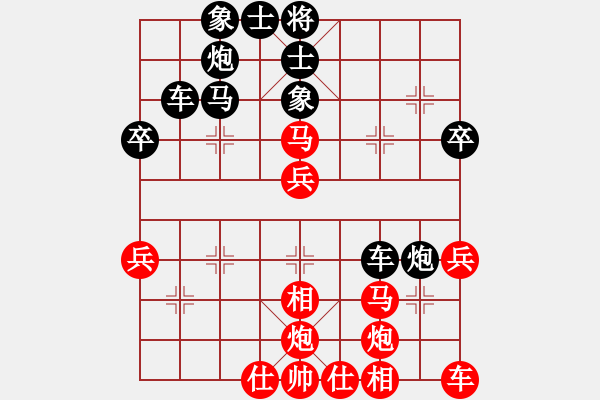 象棋棋譜圖片：2006年弈天聯(lián)賽熱身賽：第三輪不游泳的魚(8星)-勝-茹芝堂主(2星) - 步數(shù)：40 