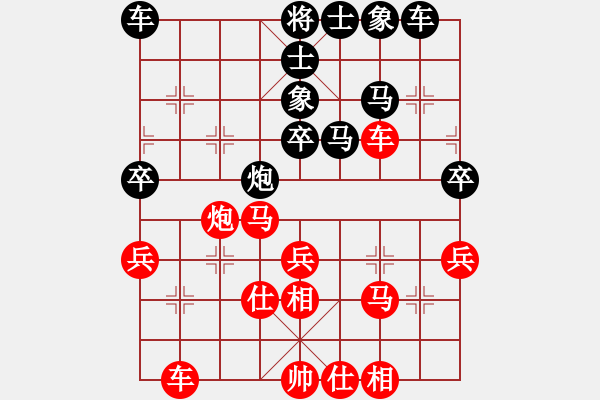 象棋棋譜圖片：中炮巡河車對(duì)屏風(fēng)馬（業(yè)五升業(yè)六評(píng)測(cè)對(duì)局）我先勝 - 步數(shù)：40 