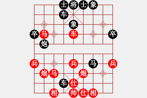 象棋棋譜圖片：2006年弈天迪瀾杯聯(lián)賽第七輪：鳳鳴神州(2級)-和-開封府棋圣(初級) - 步數(shù)：40 