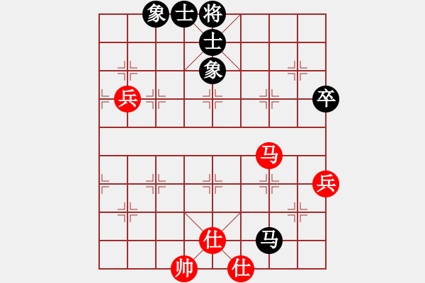 象棋棋譜圖片：五八炮進(jìn)三兵對(duì)屏風(fēng)馬飛左象（旋風(fēng)14層拆棋）和棋* - 步數(shù)：91 