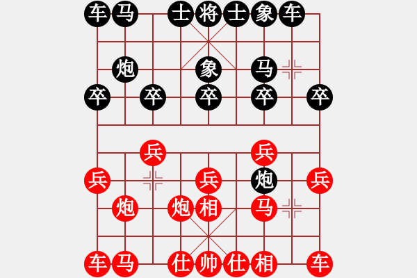 象棋棋譜圖片：wangdijiang紅負(fù)葬心【過宮炮對(duì)進(jìn)左馬】 - 步數(shù)：10 